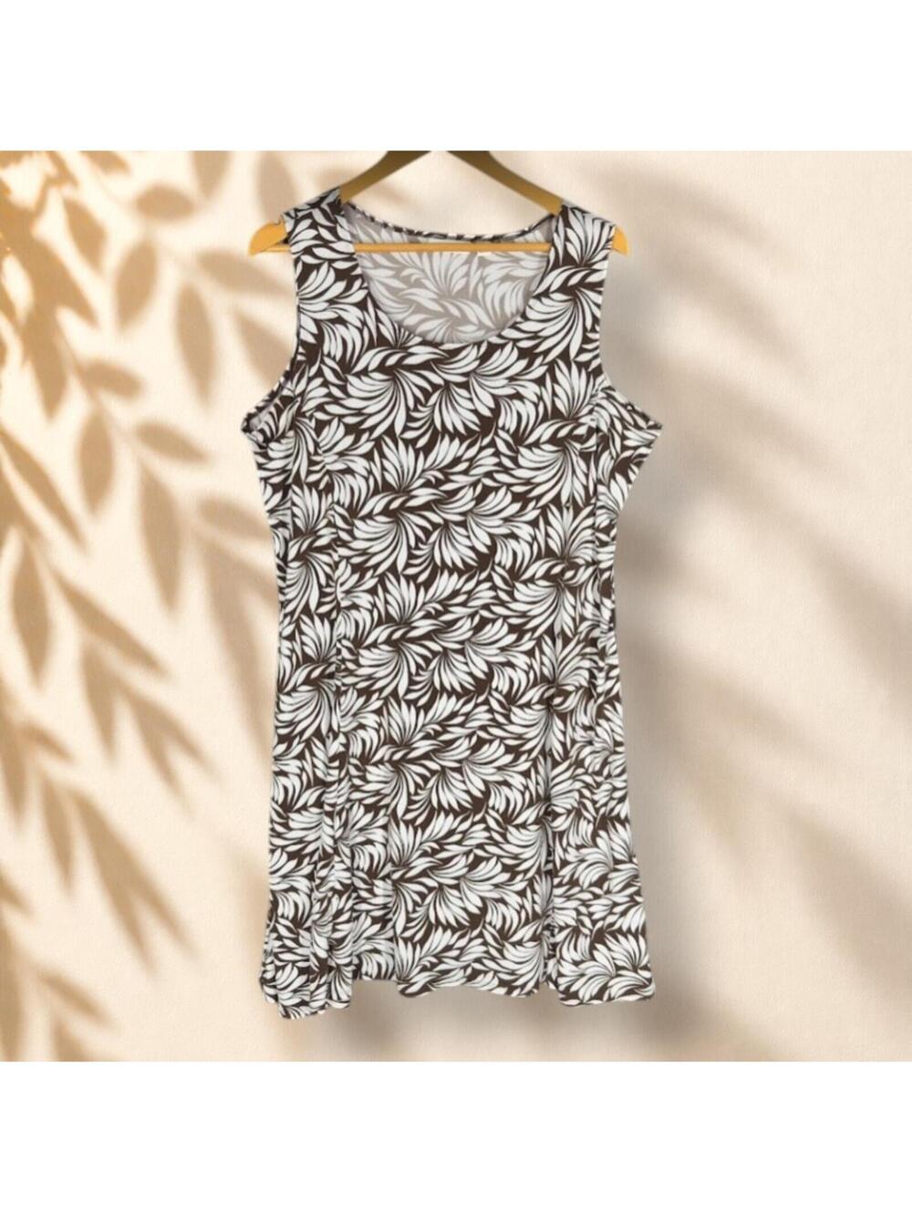 Unbranded Dress Women M Medium Orange Floral Sheath Midi Sleeveless Casual